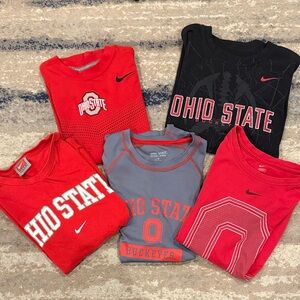 Nike Ohio State Kids Tees - Red, Black, and Gray